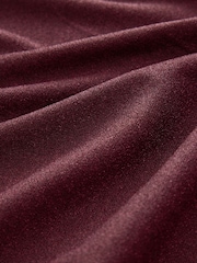 Burgundy Red Long Sleeve Side Ruched Hardware Mini Dress - Image 7 of 8