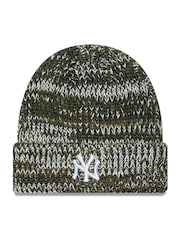 New Era Green Chunky Knit Beanie New York Yankees Cap - Image 1 of 2