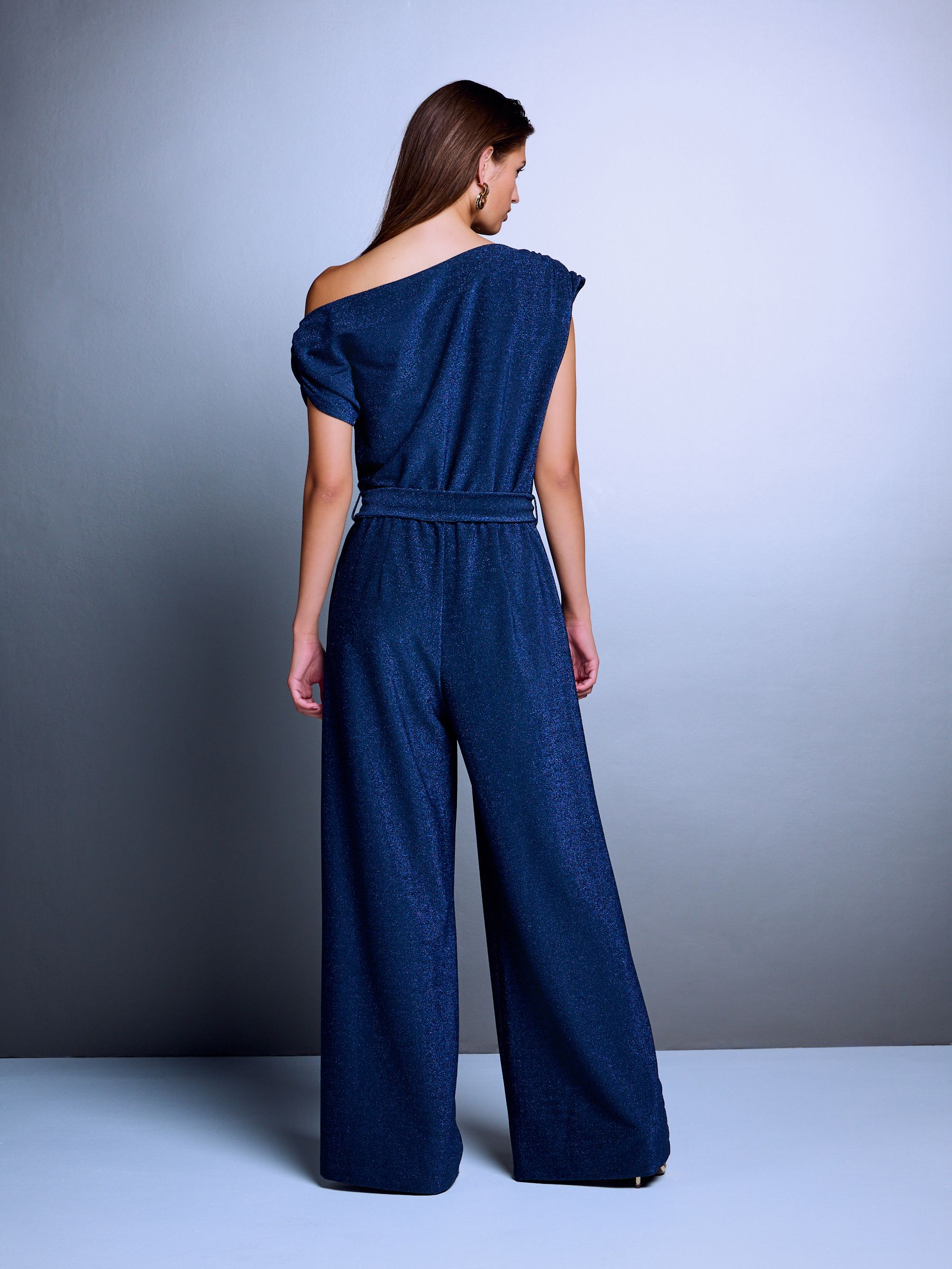 Next：日本 ネイビー ブルー - Off Shoulder Asymetric Tie Waist