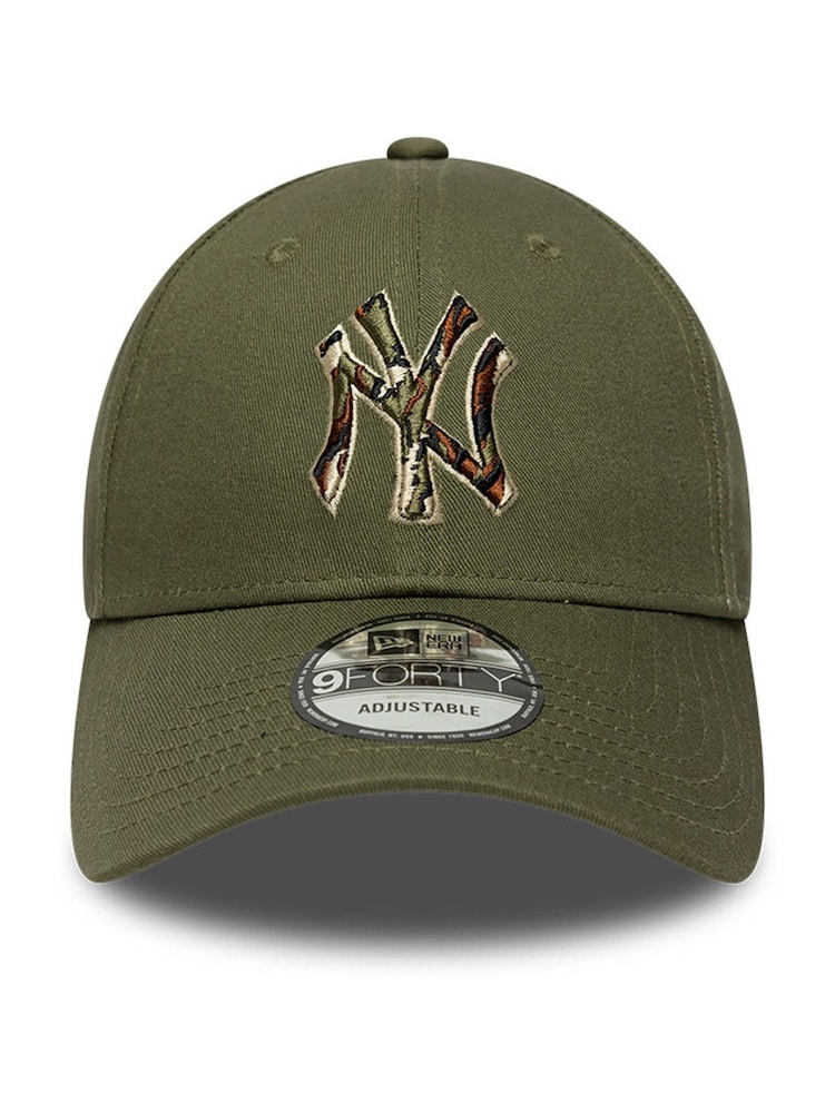 New Era Green Outline Camo 9Forty New York Yankees Cap - Image 2 of 5