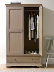 Cotswold Company Smoked Oak Winchcombe Wardrobe - Image 1 of 6