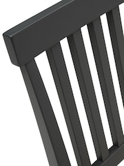 Cotswold Company Charcoal Chester Wooden Seat Dining Chair - Image 4 of 5