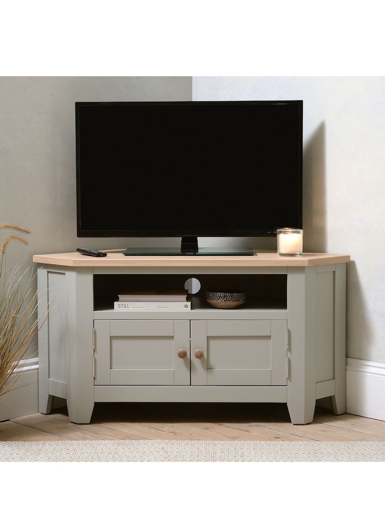 Cotswold Company Dove Grey Chester Corner TV Stand up to 55 - Image 1 of 6