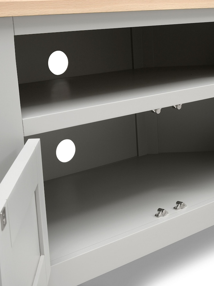 Cotswold Company Dove Grey Chester Corner TV Stand up to 55 - Image 6 of 6