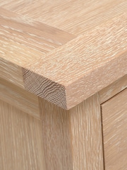 Cotswold Company Whitewash Oak Inglesham 3 Drawer Bedside Table - Image 3 of 5