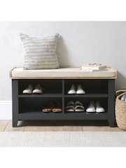 Cotswold Company Charcoal Chester Open Shoe Storage Bench - Image 1 of 5