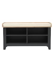 Cotswold Company Charcoal Chester Open Shoe Storage Bench - Image 2 of 5
