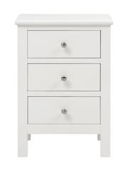 Cotswold Company Pure White Simply Cotswold 3 Drawer Bedside Table - Image 2 of 6