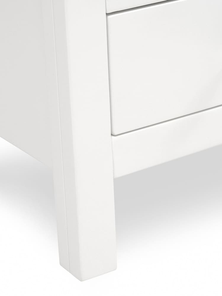 Cotswold Company Pure White Simply Cotswold 3 Drawer Bedside Table - Image 6 of 6