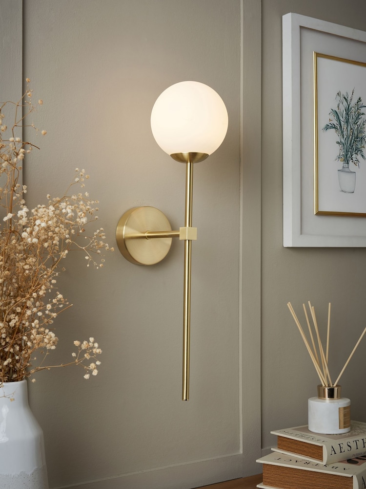BHS Satin Brass USB-C Rechargeable Wall Light - Image 1 of 7