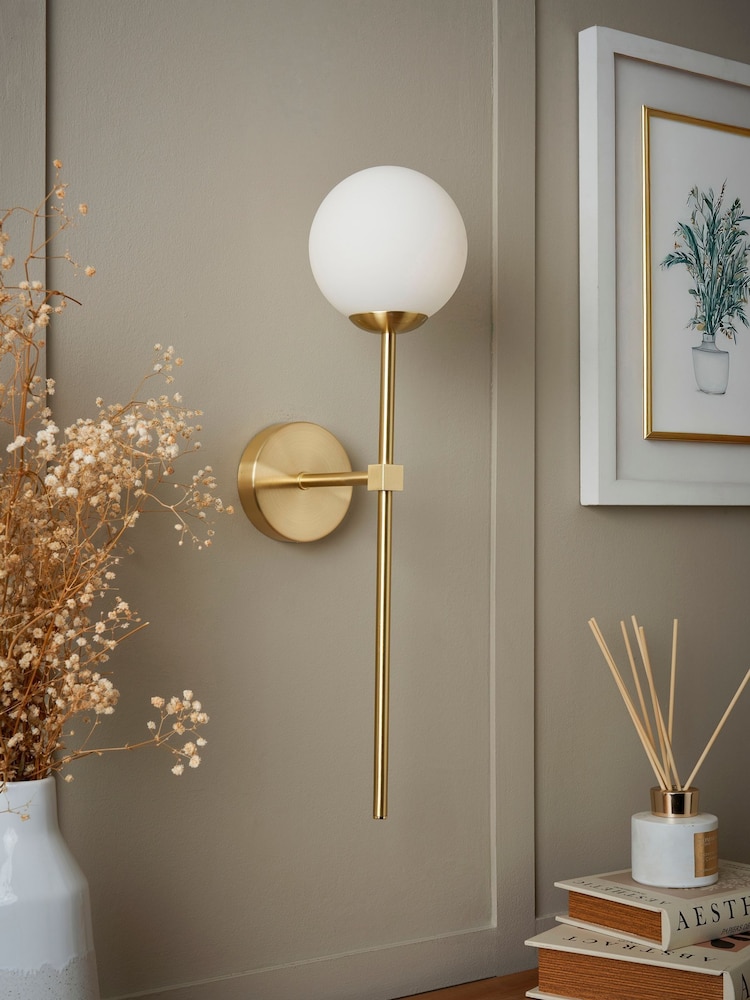 BHS Satin Brass USB-C Rechargeable Wall Light - Image 2 of 7