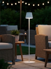 BHS White Esther USB-C Rechargeable Floor Lamp - Image 4 of 7