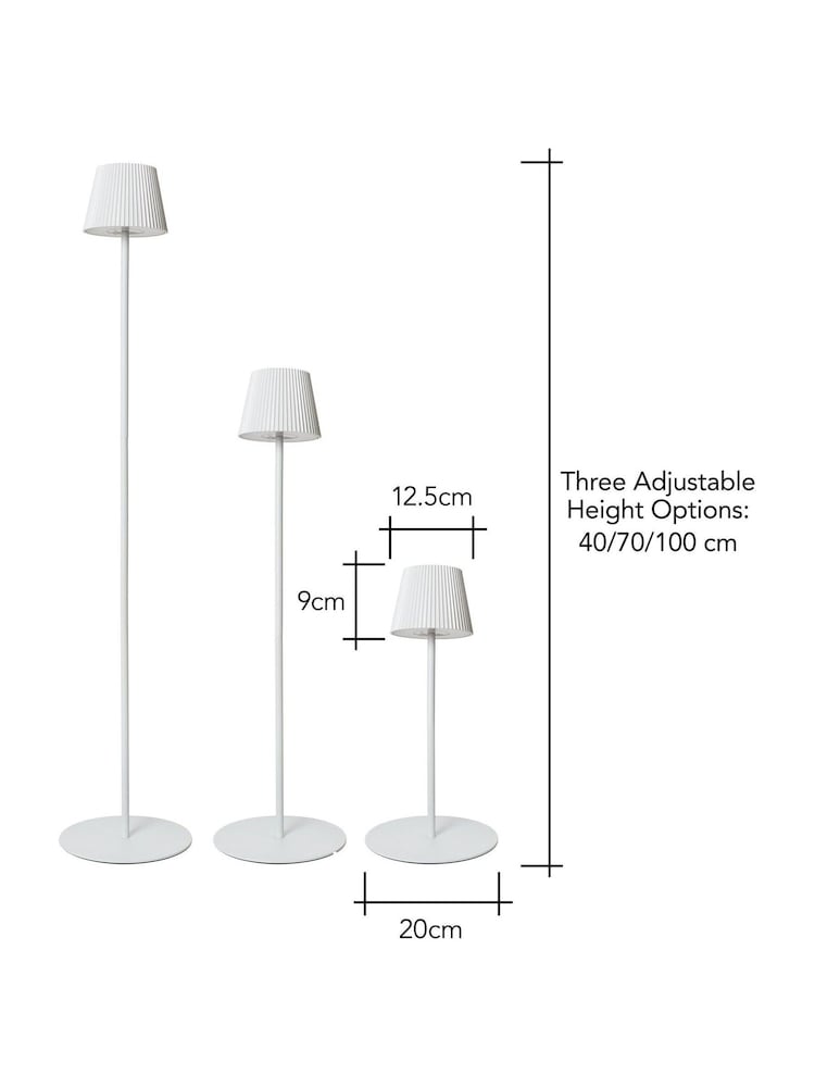 BHS White Esther USB-C Rechargeable Floor Lamp - Image 7 of 7