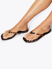 KG Kurt Geiger Brown Womens Rinse Sandals - Image 1 of 1