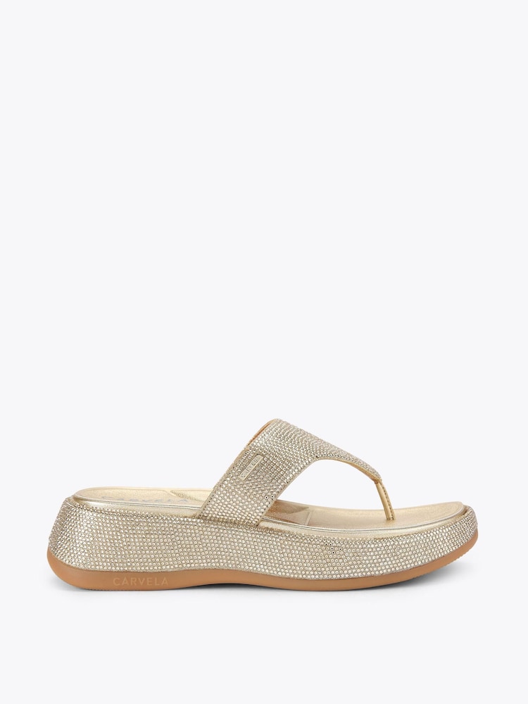 Carvela Gold Dorata Sandals - Image 1 of 4