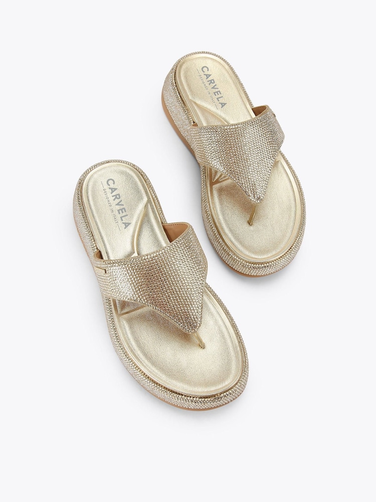 Carvela Gold Dorata Sandals - Image 2 of 4