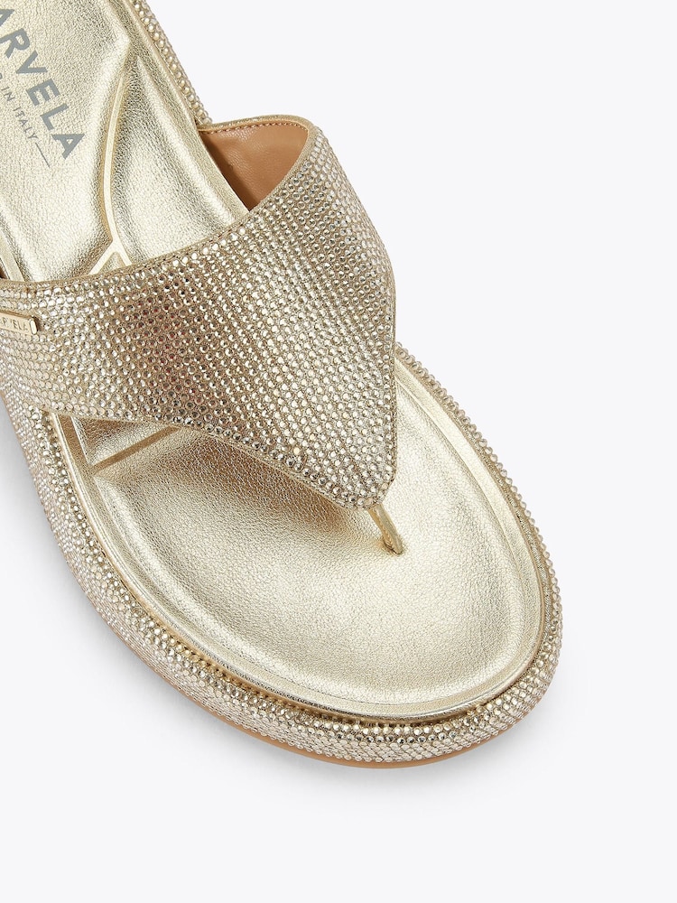 Carvela Gold Dorata Sandals - Image 4 of 4