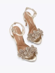 KG Kurt Geiger Gold Saskia Sandals - Image 3 of 4