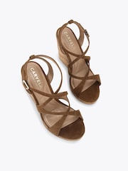 Carvela Brown Pavia Wedge Sandals - Image 5 of 5
