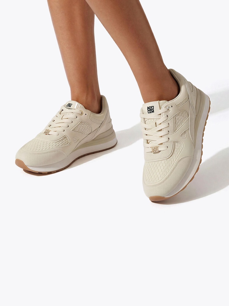 KG Kurt Geiger White Lyric Weave Trainers - Image 1 of 2