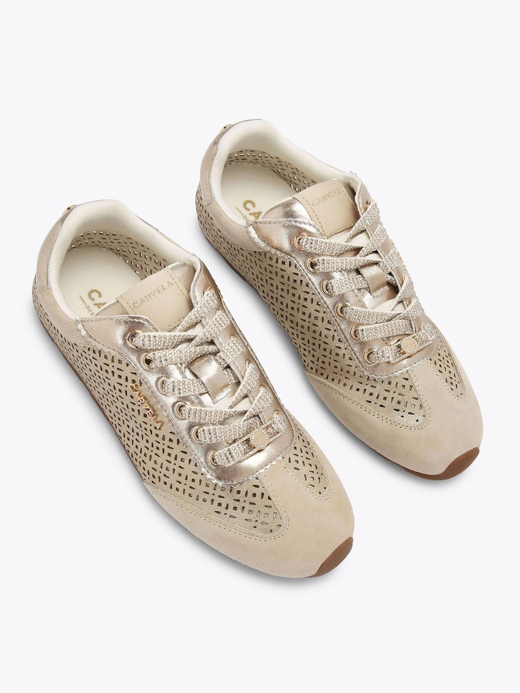 Carvela Gold Tivoli Laser Trainers - Image 2 of 4 Carvela Gold Tivoli Laser Trainers - Image 2 of 4