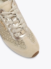 Carvela Gold Tivoli Laser Trainers - Image 3 of 4
