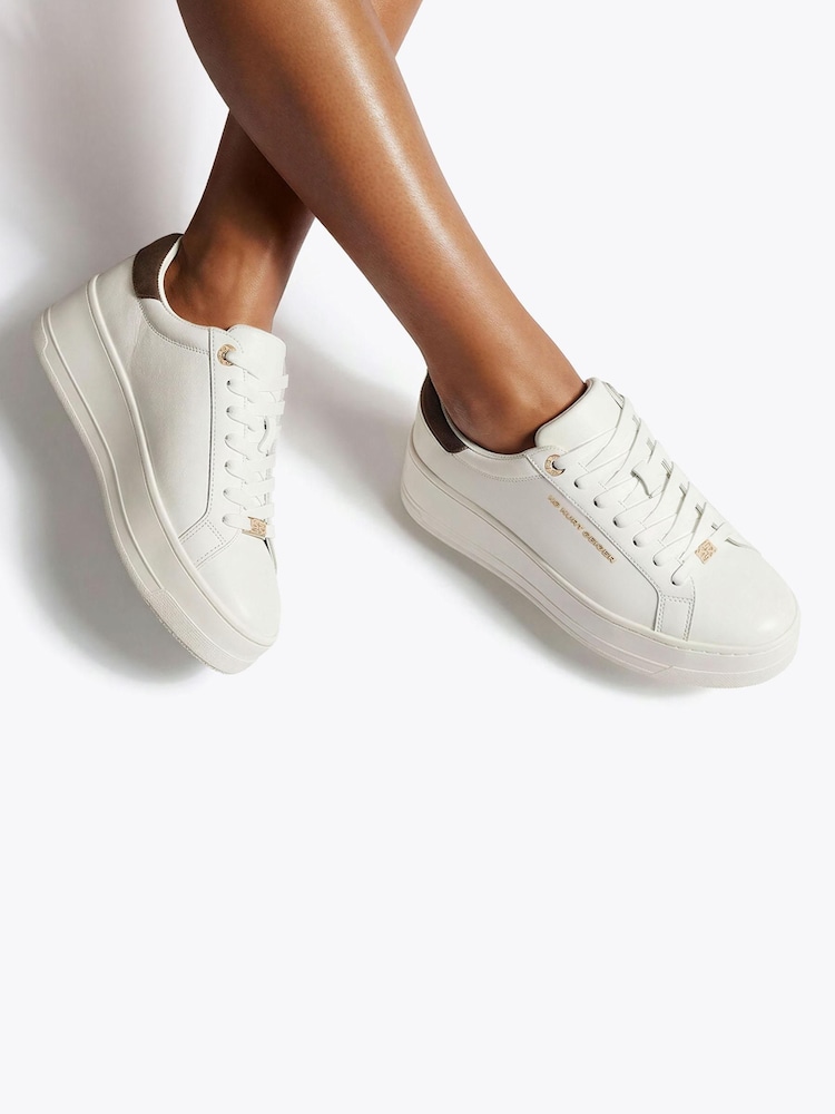 KG Kurt Geiger White LOU Trainers - Image 1 of 1