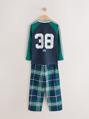 Navy/Grey Woven Check Pyjamas 2 Pack (3-16yrs) - Image 8 of 10