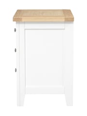 Cotswold Company Pure White Chester 3 Drawer Bedside Table - Image 3 of 5