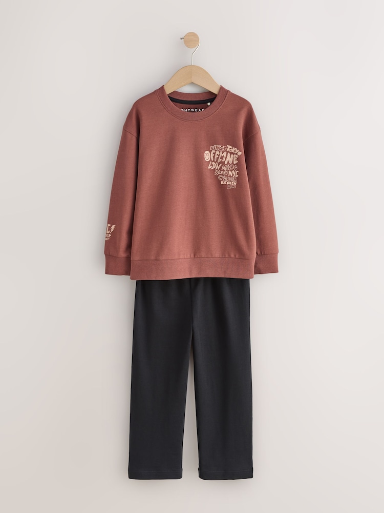 Red/Green Offline Long Sleeve Pyjamas 2 Pack (3-16yrs) - Image 2 of 6 Red/Green Offline Long Sleeve Pyjamas 2 Pack (3-16yrs) - Image 2 of 6