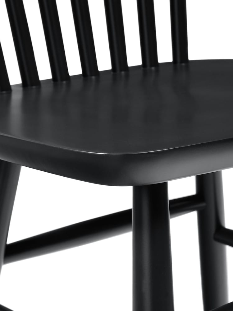 Cotswold Company Set of 2 Charcoal Spindleback Chairs - Image 4 of 4 Cotswold Company Set of 2 Charcoal Spindleback Chairs - Image 4 of 4