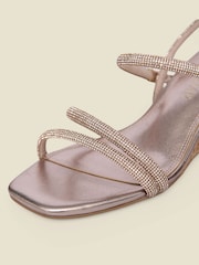 Sosandar Gold Metallic Cork Wedge Espadrilles - Image 4 of 4