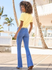 Sosandar Blue Kick Flare Jeans - Image 3 of 4