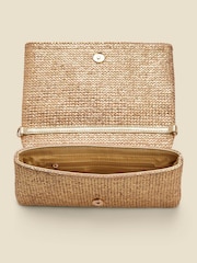 Sosandar Metallic Woven Clutch Bag - Image 5 of 5