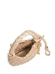 Dune London Metallic Deliberate XS Micro Woven Bag Charm - Image 3 of 5