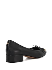 Dune London Black Leather Amazing Ballet Pumps - Image 3 of 6