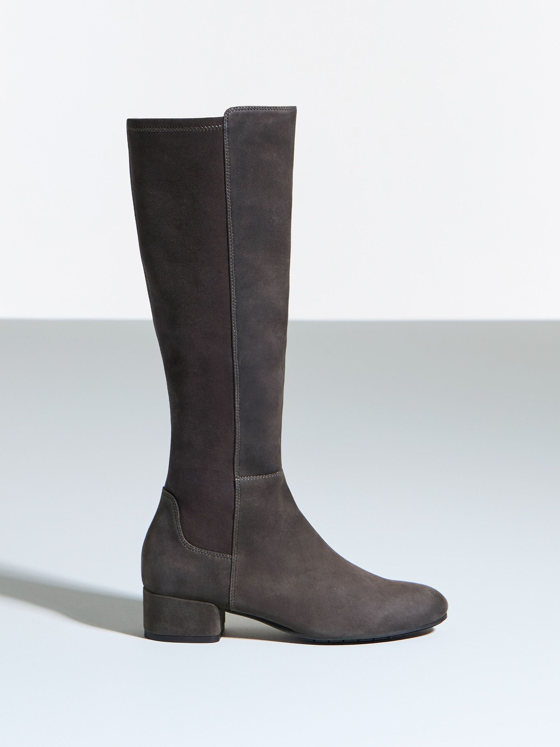 Dune London Women's Grey 'Tayla' Suede Knee High Boots In | : Size 8 - Image 4