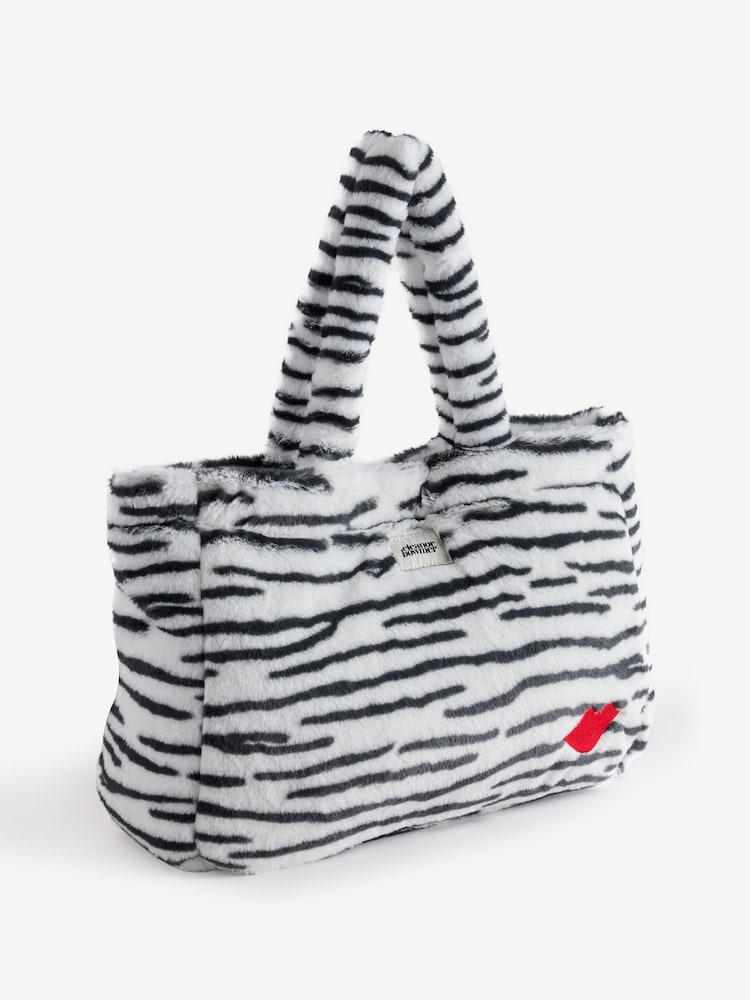Eleanor Bowmer Zebra Fur Tote Bag - Image 1 of 5