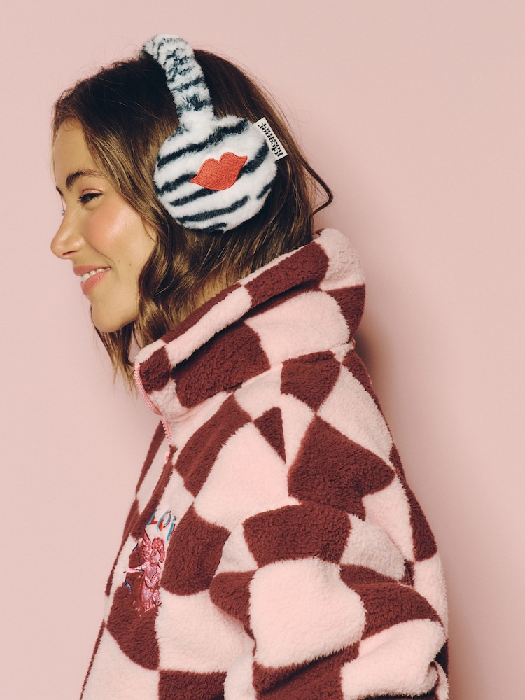 Eleanor Bowmer Zebra Fur Earmuffs - Image 1 of 5