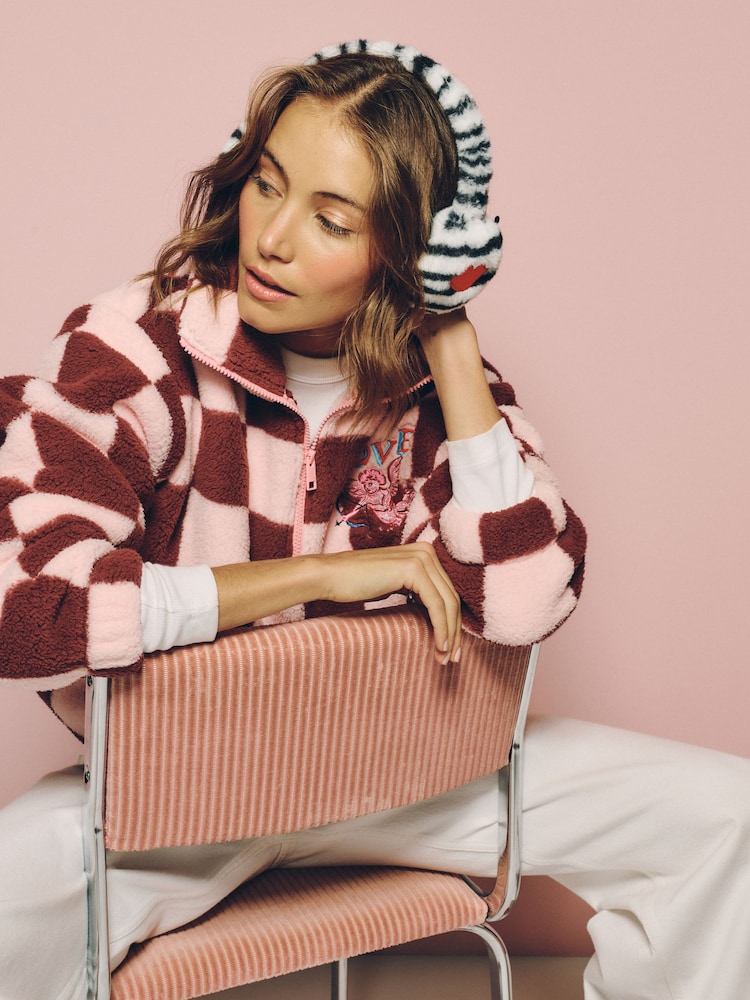 Eleanor Bowmer Zebra Fur Earmuffs - Image 2 of 5