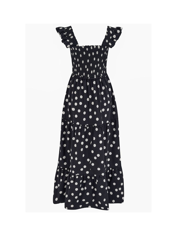 Pour Moi Black/White Lucy Poplin Tiered Maxi Dress - Image 4 of 4