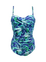 Pour Moi Blue Santa Monica Strapless Tummy Control Swimsuit - Image 3 of 4
