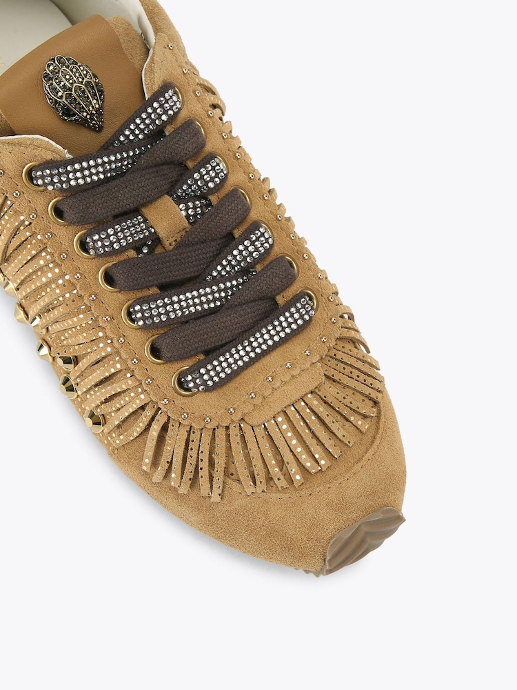 Kurt Geiger London Brown Islington Fringe Trainers - Image 4 of 4