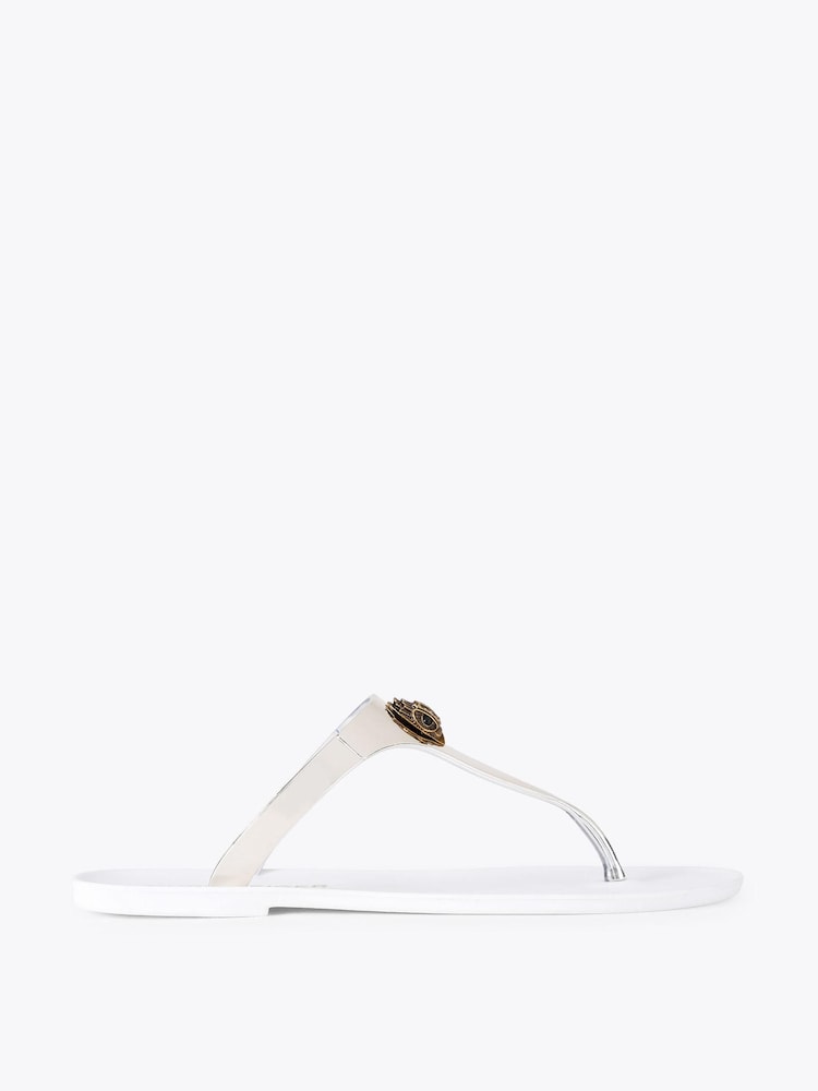 Kurt Geiger London Gold Maddison T-Bar Sandals - Image 1 of 5 Kurt Geiger London Gold Maddison T-Bar Sandals - Image 1 of 5