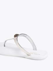 Kurt Geiger London Gold Maddison T-Bar Sandals - Image 4 of 5
