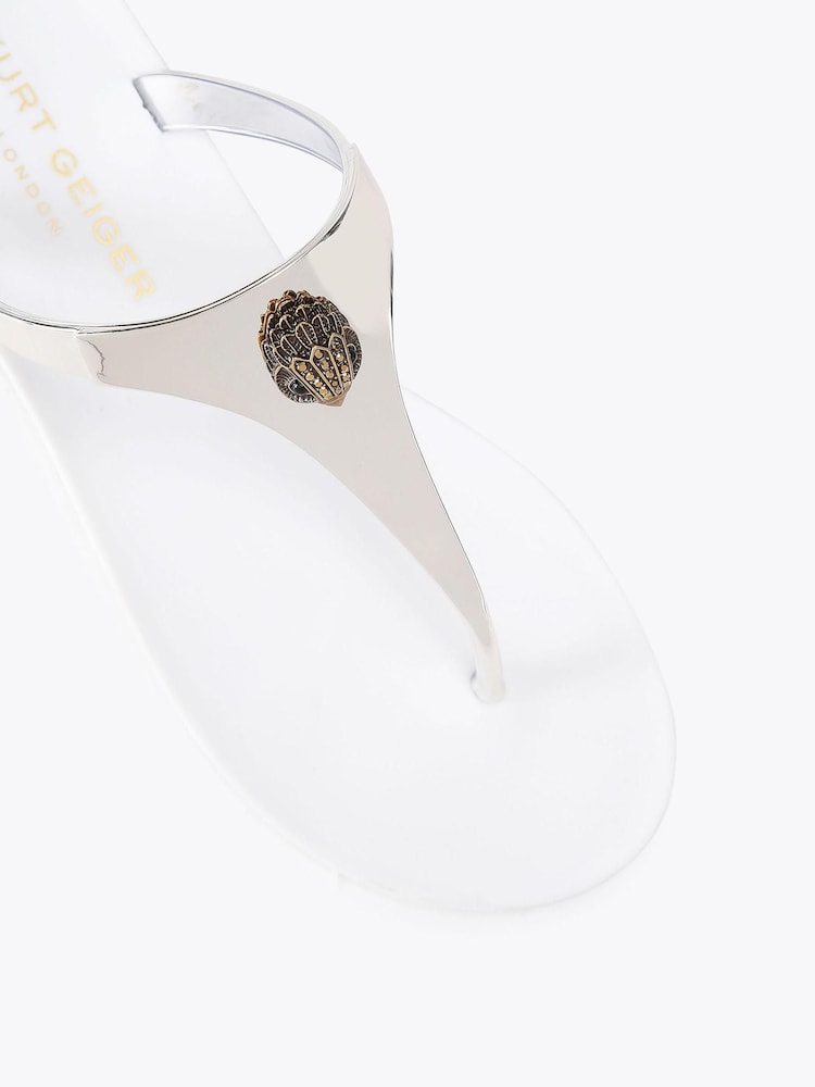 Kurt Geiger London Gold Maddison T-Bar Sandals - Image 5 of 5 Kurt Geiger London Gold Maddison T-Bar Sandals - Image 5 of 5