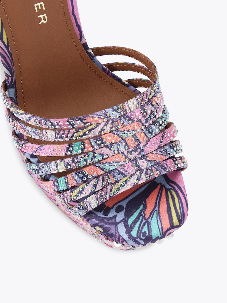 Kurt Geiger London Purple Pierra Ankle Tie Platform Sandals - Image 4 of 4 Kurt Geiger London Purple Pierra Ankle Tie Platform Sandals - Image 4 of 4