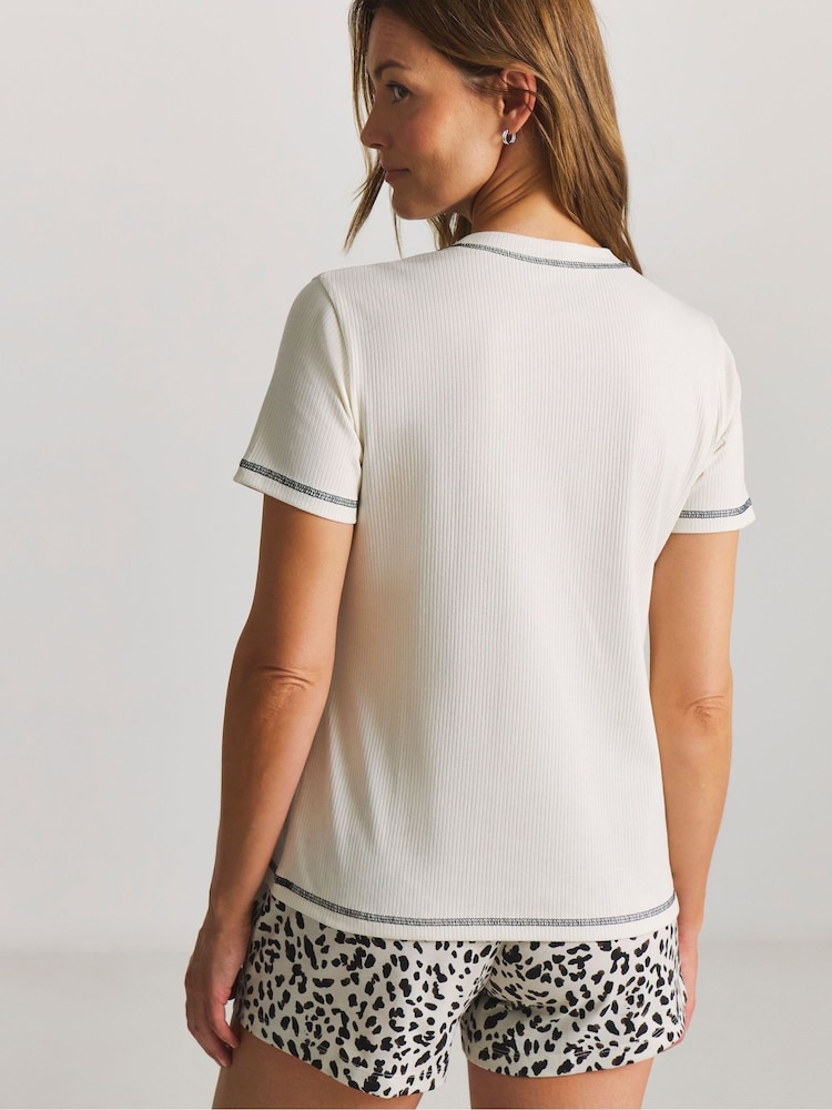 Simply Be Black Ribbed Shorts Set 2 Pack - Image 2 of 5