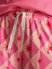 Simply Be Pink Ribbed T-Shirt Pyjamas Set 2 Pack - Image 4 of 4