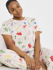 Simply Be Value Food Print Pyjamas Set - Imaginea 3 din 4